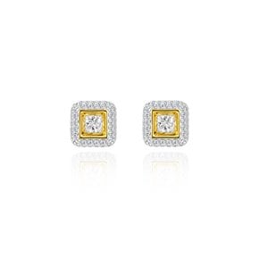 Goober square pave earring
