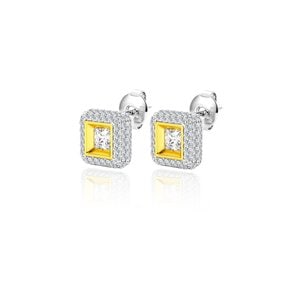 Goober square pave earring