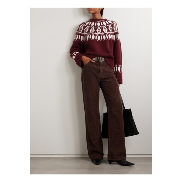 아치4 잭슨 페어 아일 캐시미어 스웨터 버건디 46376663162866761