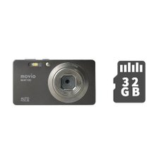 movio 오토 포커스 기능 2.7 인치 액정 탑재 컴팩트 디지털 카메라 MicroSD32GB 세트 MAF100SET2