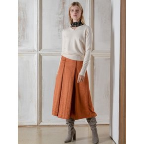 Unique pin-tuck Silky skirt