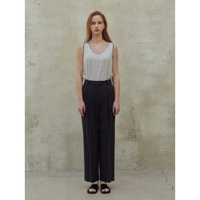 PLAIN WIDE PANTS CHARCOAL