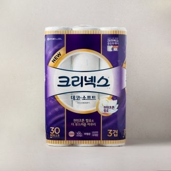 크리넥스 3겹 데코&소프트 화장지 30m*30롤