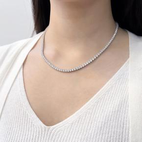 925Silver 3mm 큐빅 테니스 목걸이 OPGEN9101 (S17975710)