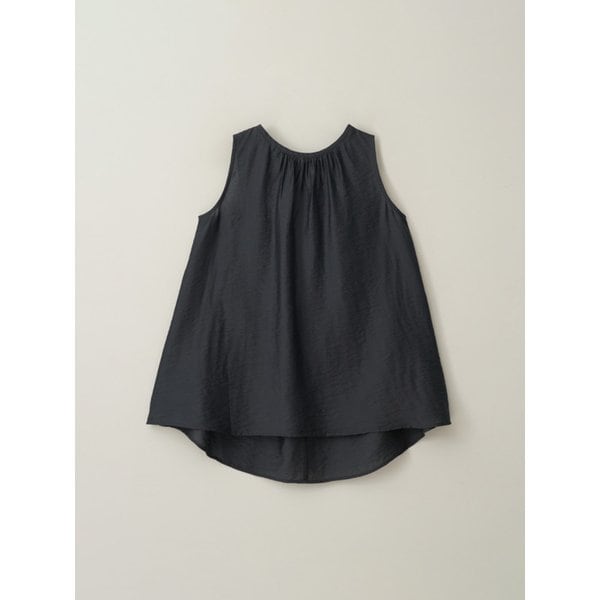 BACK SHIRRING SLEEVELESS BLOUSE DARK GRAY MBESTO006DG