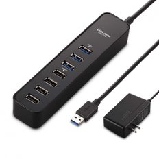 엘레콤 (USB3.0 cm) 맥북 서피스 프로 크롬북 PC 닌텐도 스위치 U3H-T706SBK 허브