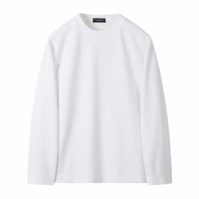 White Texture Long Sleeve T-shirt_CWTAS25211WHX