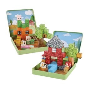 큐브맥스 자석블럭 틴케이스 미니큐브블럭49pcs 휴대용 유아마그네틱블럭세트