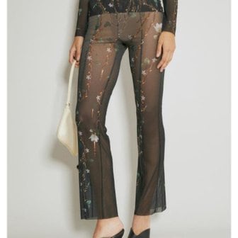 디페타 24 FW 디페트사 피그 트리 Fig Tree 메쉬 밴딩 팬츠 Fig Tree Mesh Trousers Black Gradient