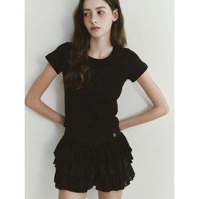 ROSE APPLIQUE T (BLACK)