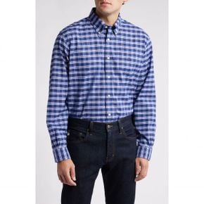 5188804 Brooks Brothers Regular Fit Check Stretch Cotton Button-Down Shirt