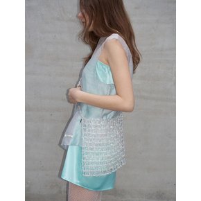 SHEER SLEEVELESS BLOUSE_BLUE GREY