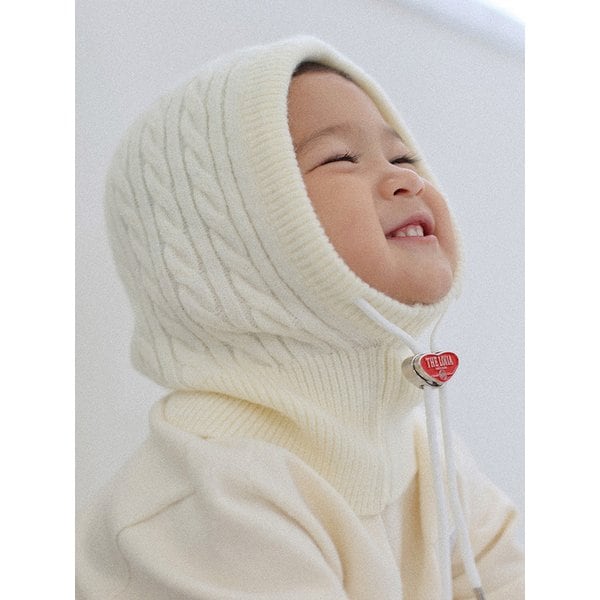 [KIDS] 스너그 케이블 가을겨울 바라클라바 크림