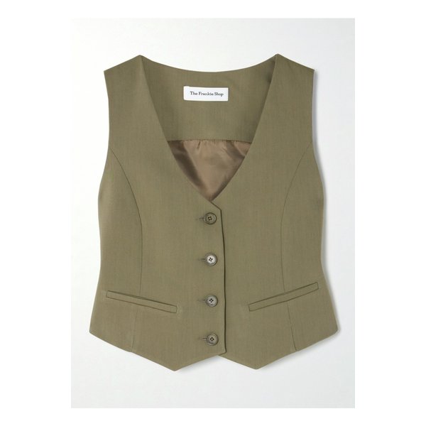 더프랭키샵 로마 우븐 베스트 밀리터리 그린 1647597360482626