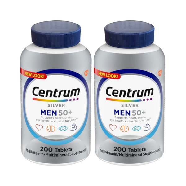 [해외직구] 센트룸 실버 50세이상 남성용 멀티비타민 200정 x 2개