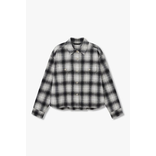 [리오더] 브러시트 체크 패턴 셔츠 7115460905201