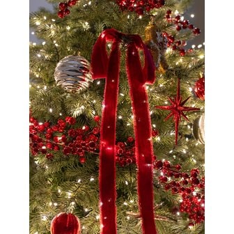 아티파티 빈티지 코튼 리본 장식 크리스마스 리스 트리 오너먼트 데코소품