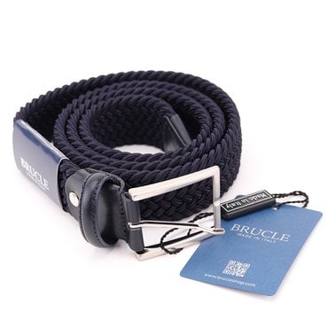 일모로 이태리 부르끌레 신축성 엮은 남성벨트 CEL5064EBY NAVY
