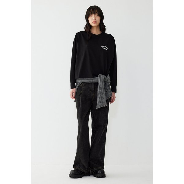 원포인트 크롭 티셔츠 91F5422771099