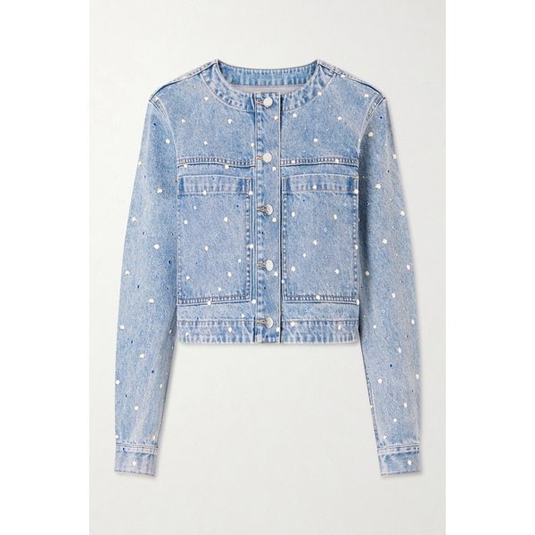 베로니카비어드 로우리 크롭 장식 데님 재킷 46376663163071902