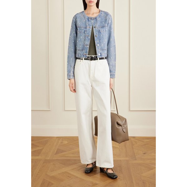 베로니카비어드 로우리 크롭 장식 데님 재킷 46376663163071902