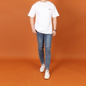 WKR103 남자 빅사이즈 밑단 찢청 남여공용 데님팬츠