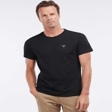 바버 [24SS][Barbour] 남성 블랙 Essential Sports 티셔츠