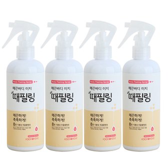 푸드어홀릭 (4개)푸드어홀릭 매끈바디 이지 때필링 300ml /바디스크럽 각질제거