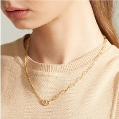 클랑코  체인 콤비 목걸이/ Clanko Chain Combi Necklace