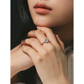 솔리테어 4프롱 큐빅 반지 [1캐럿]
