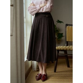 10/18 예약배송_SR_Literary corduroy brown skirt