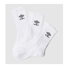 남녀공용 에센셜 3PACK 크루 삭스 UP123CSC10WHT