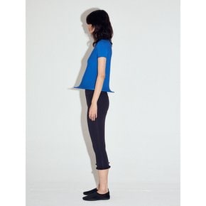 Wired hem basic top in Blue