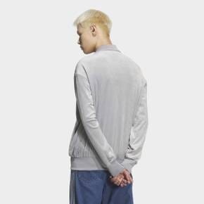 [남녀공용] 벨벳원단으로 기억에 남는 느낌을 선사하는 루즈핏 벨벳 파이어 버드 트랙탑(KQ5476)