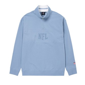 NFL [본사직영]엔에프엘 하프 집업 맨투맨 SKYBLUE