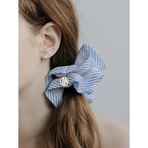 HTY028 Shirring stripe hair scrunchie