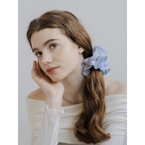 HTY028 Shirring stripe hair scrunchie