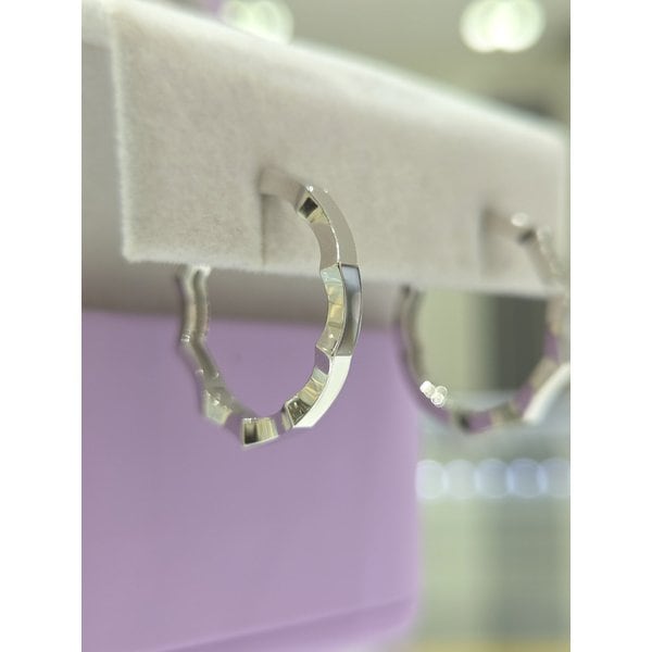 [파주점] 아드리아(후프) 화이트골드 원터치 귀걸이 WG 18k 282300011-W