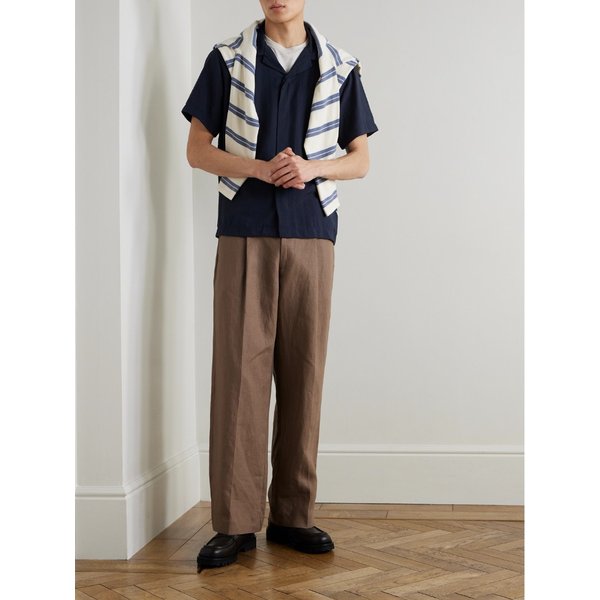 NN.07 Kay 1454 스트레이트 레그 플리츠 리넨 팬츠 46376663163055523