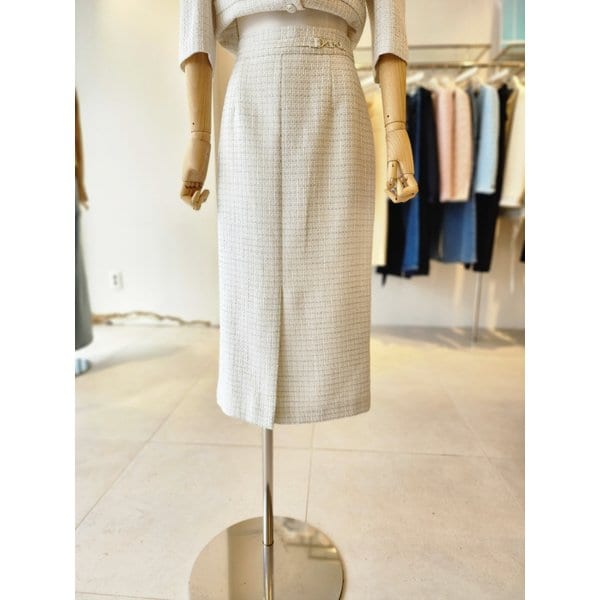 [여주점] (JJ 지고트) 여성 트위드 슬릿 H라인 스커트 GR4A0SK301
