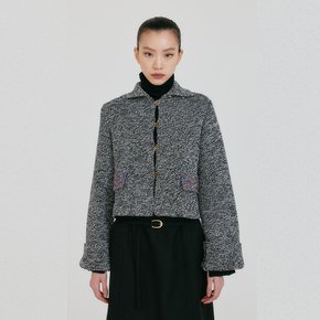 ZAZZI Collared Knit Cardigan - Black/White