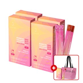 (+사은품 증정)에브리데이즈 비건 고함량 3,000mg 콜라겐 비타민C 젤리스틱 복숭아 20g x 10포, 4박스