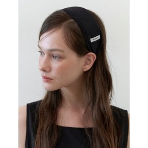 daily basic wide headband - black