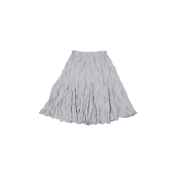 Wave Crinkled Gored Skirt (light grey)