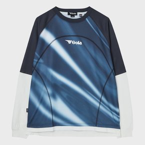 FLUID LAYERED JERSEY TOP [BLUE]