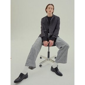 GLEN CHECK HYPER WIDE PANTS BLACK