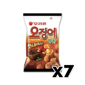 오징어땅콩 핫스파이시 봉지스낵 90g x 7개