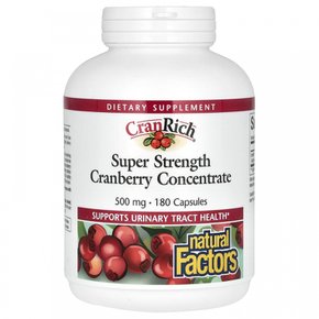 , 크랜베리 농축물 500mg, 캡슐 180정