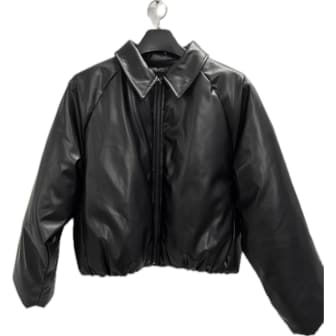 노이즈 [부산점] 레더 다운 자켓 KH4FA21