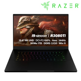 RAZER 레이저코리아 Razer BLADE 15 Advanced 12Gen R3080Ti 4K 게이밍노트북 i9-12900H/SSD 1TB/램32G